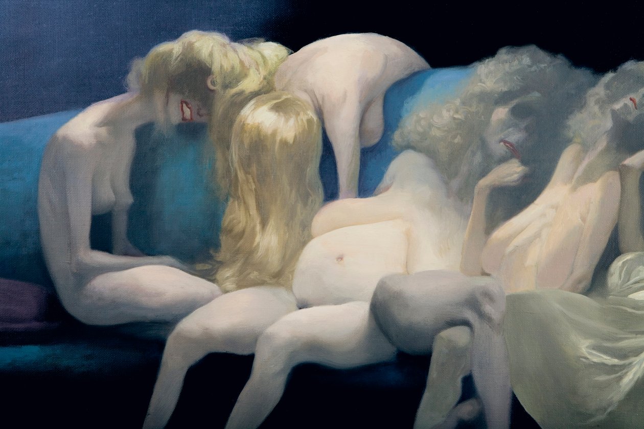 Die junge Braut und die toten Frauen (Detail), aus Blaubart von Charles Perrault (1628-1703) von Daniel Cacouault