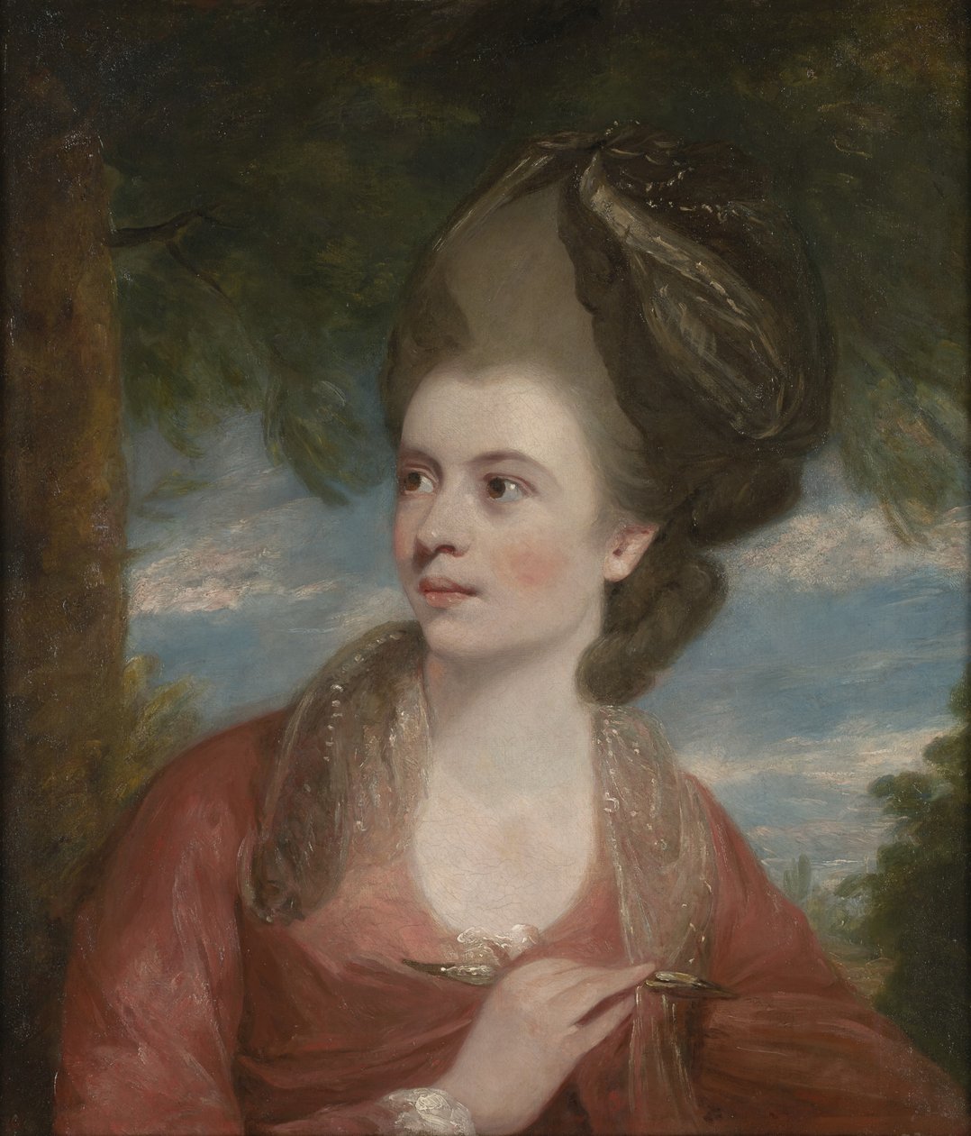Porträt von Angelica Kauffmann, RA (1741–1807), Malerin von Daniel Gardner