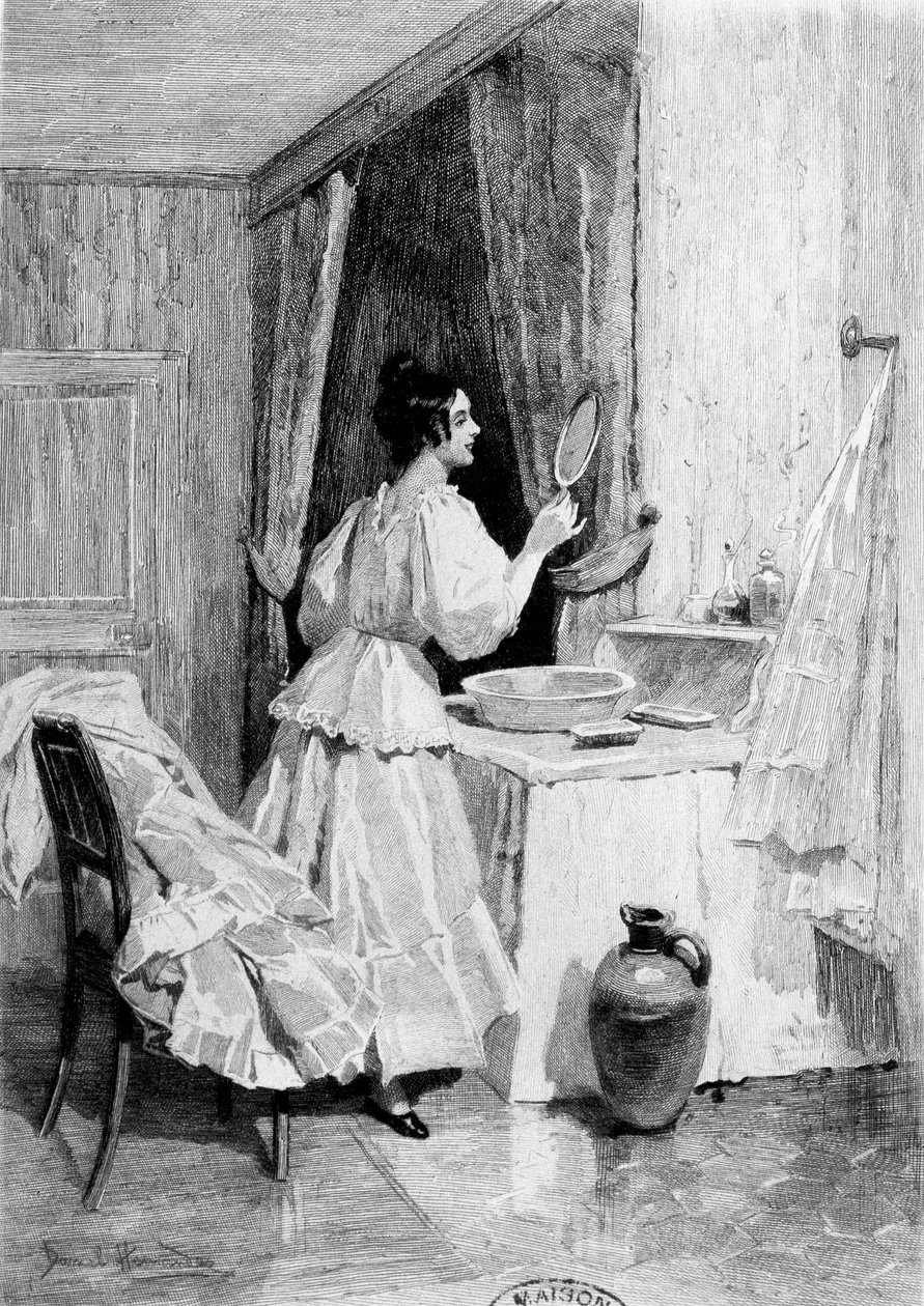 Eugénie Grandet in ihrem Toilettenzimmer - in „Eugénie Grandet“, ill. von Daniel Hernandez von Daniel Hernandez
