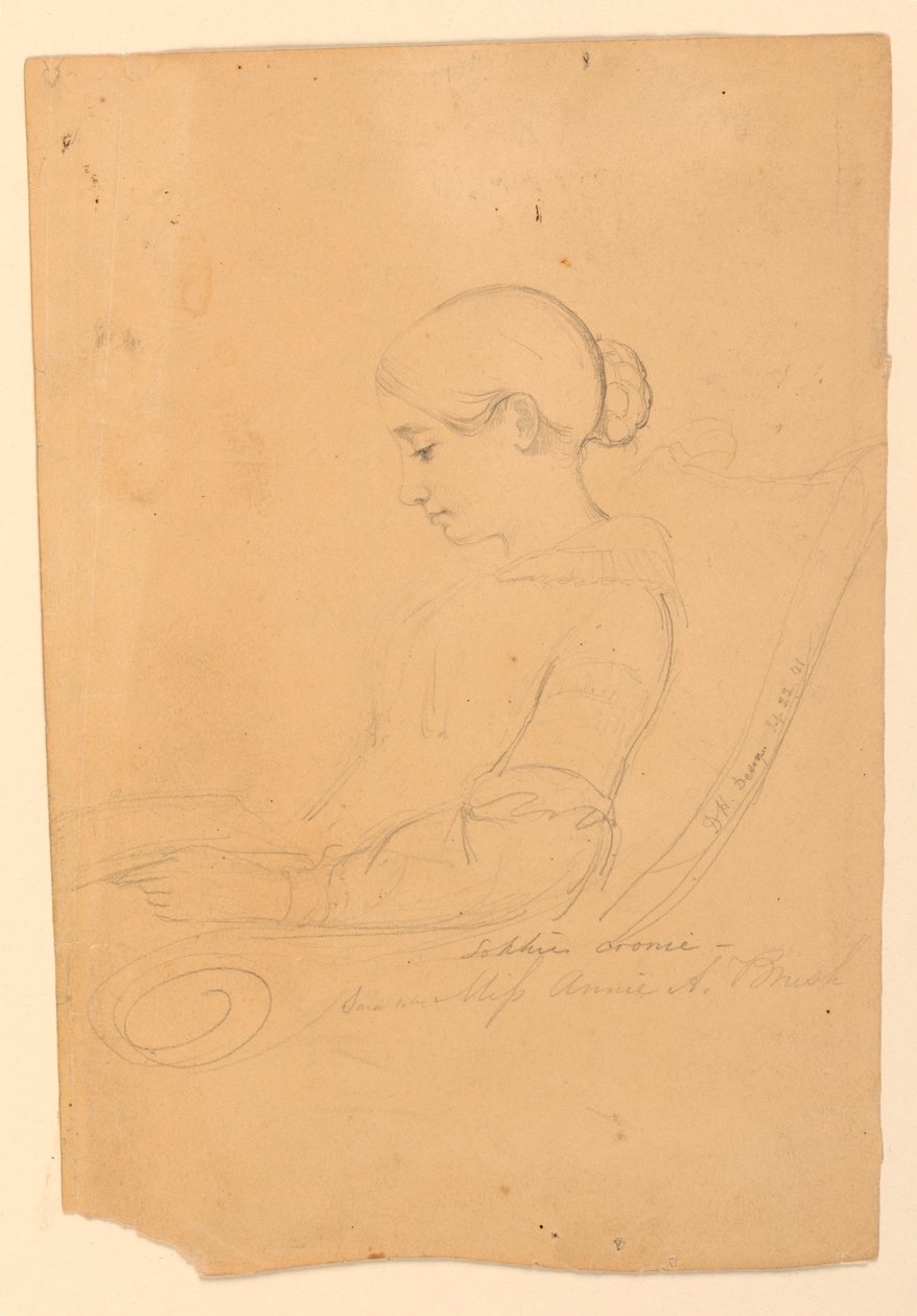 Annie A Brush, sitzend, 22. September 1841 von Daniel Huntington