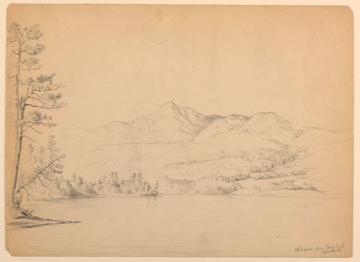 Zeichnung, Chocorua Mountain vom Cara