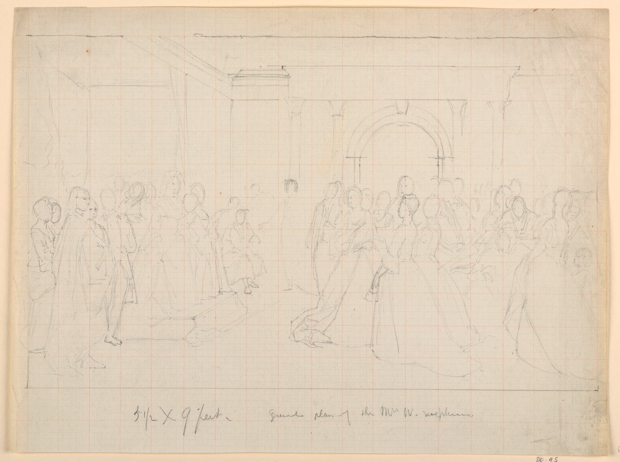 Allgemeiner Plan für Martha Washington Empfang, 1860 von Daniel Huntington