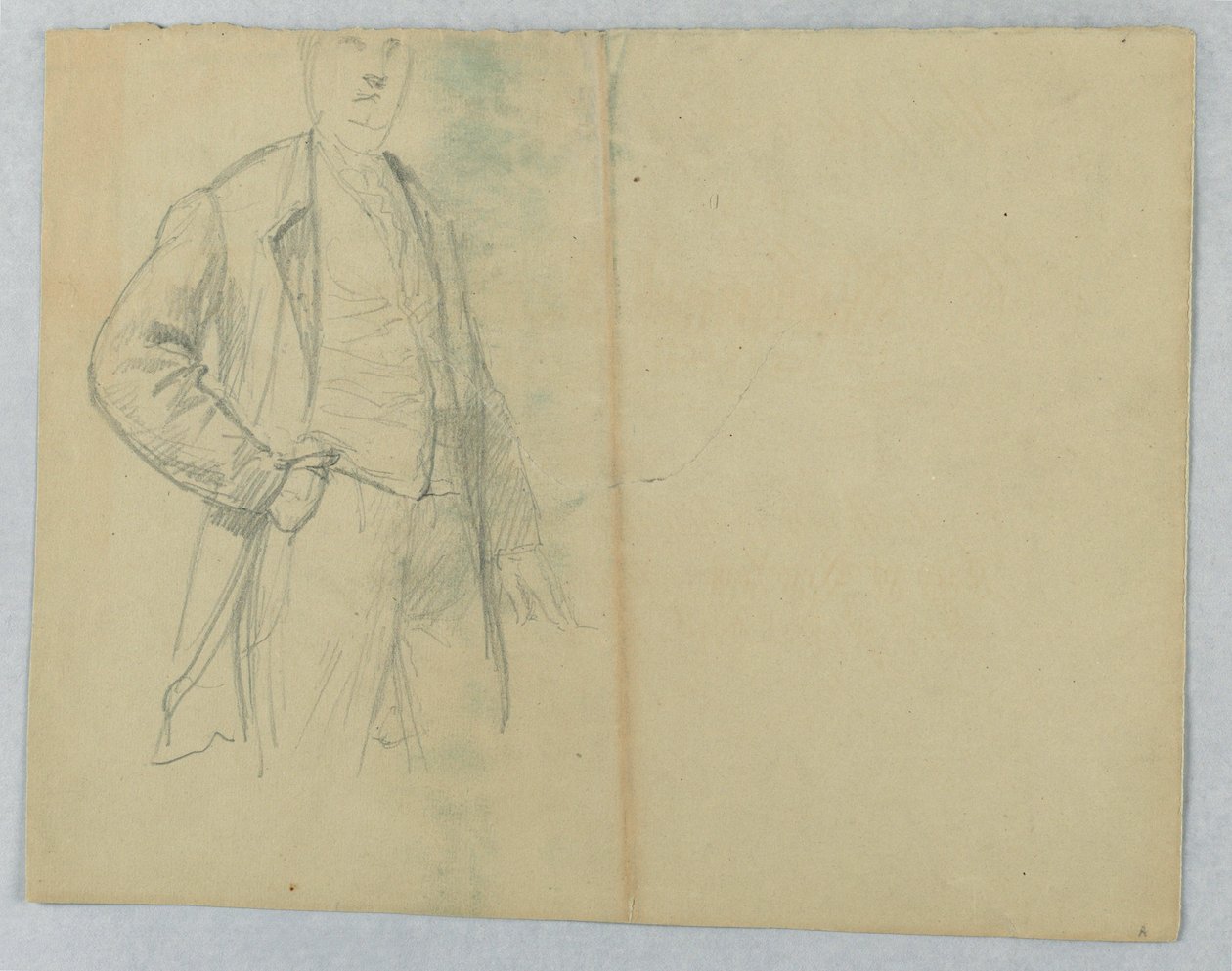 Zeichnung, Herr Samuel Ward Sr., stehend mit Hand in der Tasche, 1880 von Daniel Huntington
