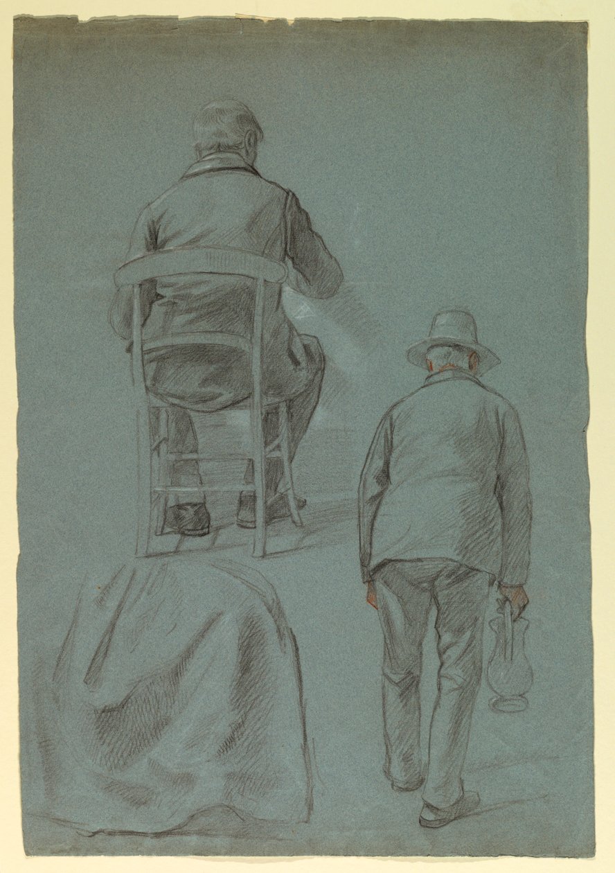 Skizze, Rockdrapierung für Mrs. Sheppard Gandy, 1859 von Daniel Huntington