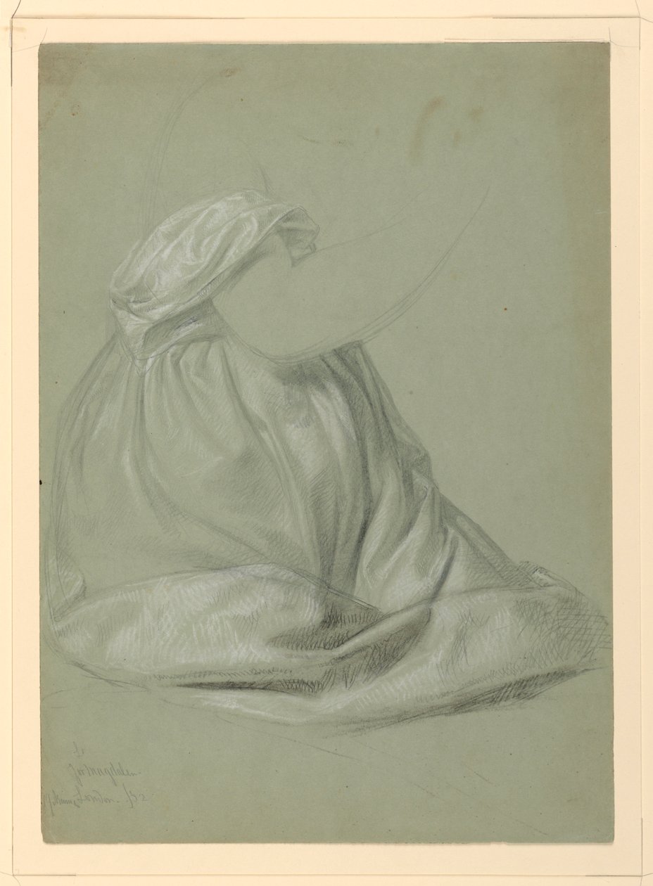 Studie für "Eine Magdalena", D, 19. November 1852 von Daniel Huntington