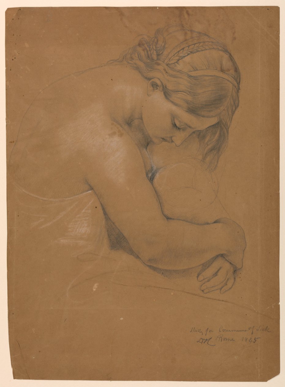 Studie für "Kommunion der Kranken", 1845 von Daniel Huntington