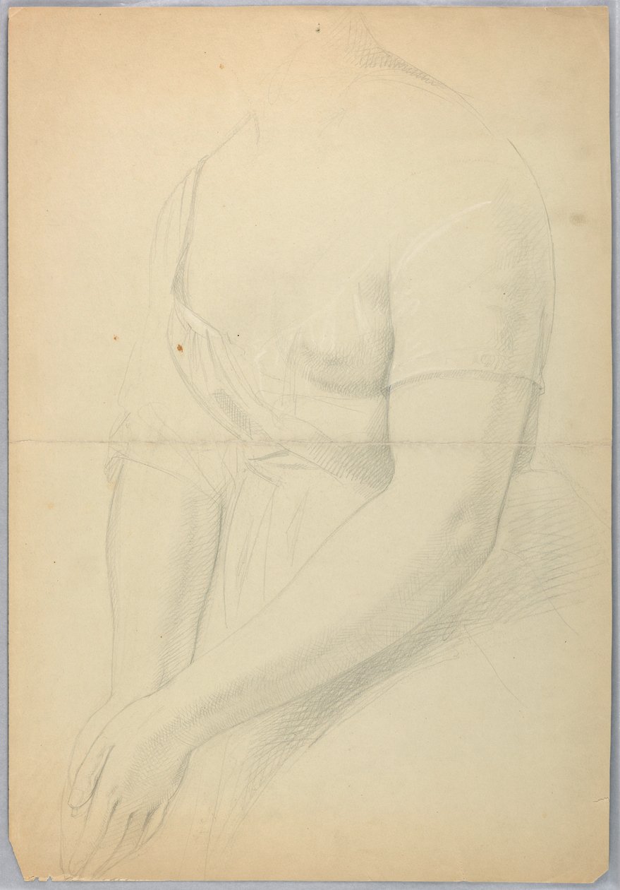 Zeichnung, Studie für ein Duplikat von "C, 1850" von Daniel Huntington