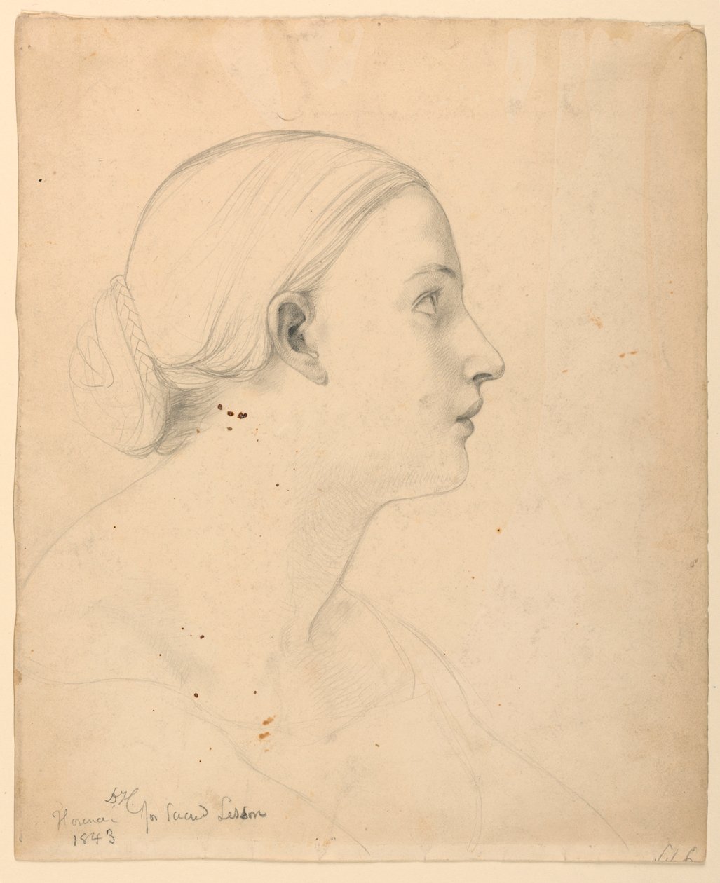 Studie für "Heilige Lektion" von Daniel Huntington