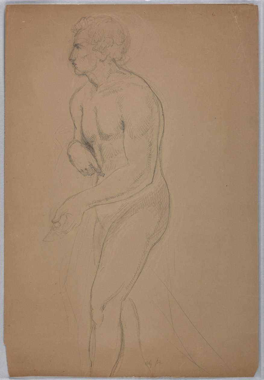 Zeichnung, Studie für "Steuergeld", Juli 1852 von Daniel Huntington