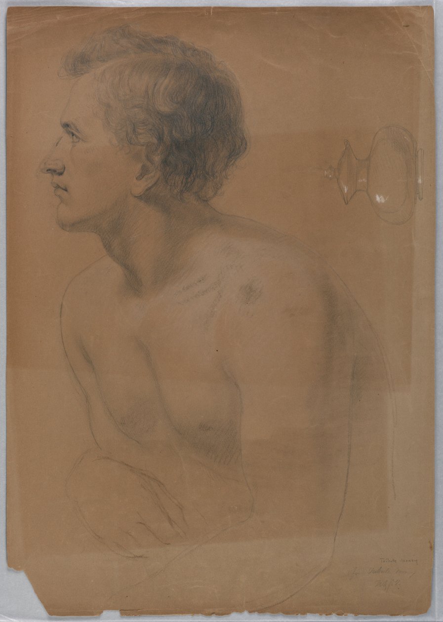 Zeichnung, Studie für "Steuergeld", Juli 1852 von Daniel Huntington