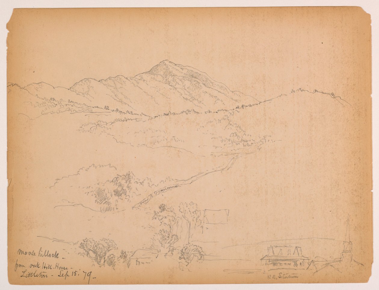 Moose Hillock vom Oak Hill House, Littleton, New Hampshire von Daniel Huntington