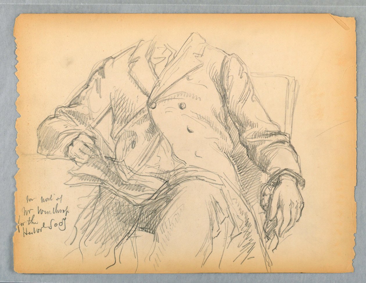 Studie für das Porträt von Hon. Robert C. Winthrop für die Historical Society, Mass. von Daniel Huntington