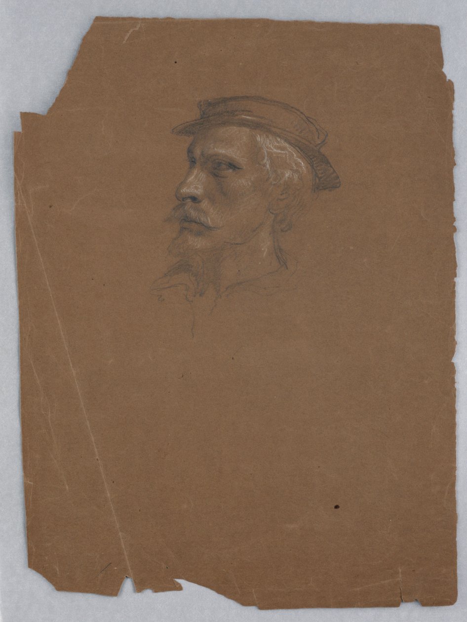 Studie von Tizian für "Tizian zeigt Karl V. und Clemens VII. die Grablegung" von Daniel Huntington