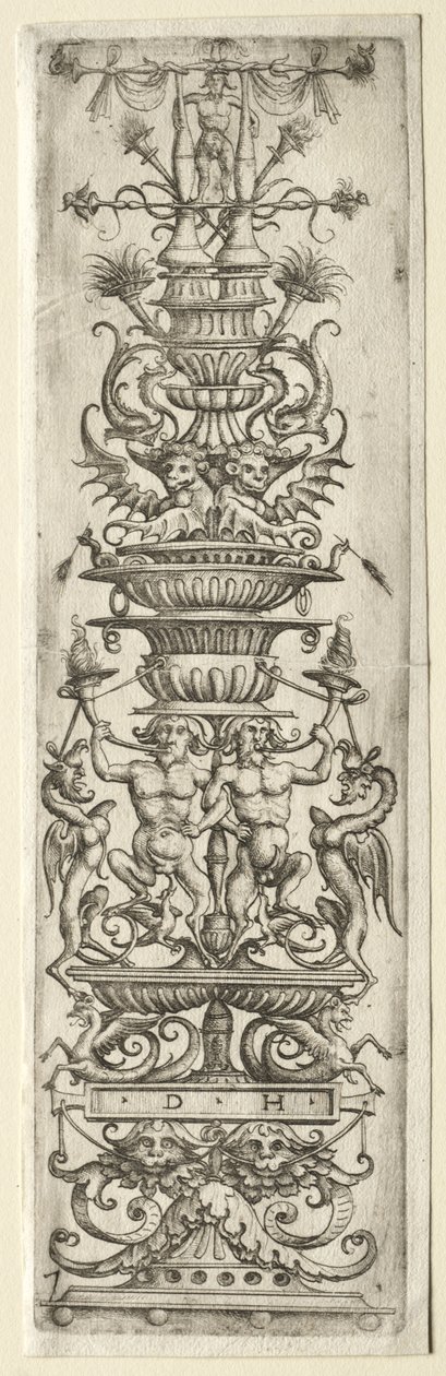 Ornamentband mit Kandelaber-Ornament von Daniel I Hopfer