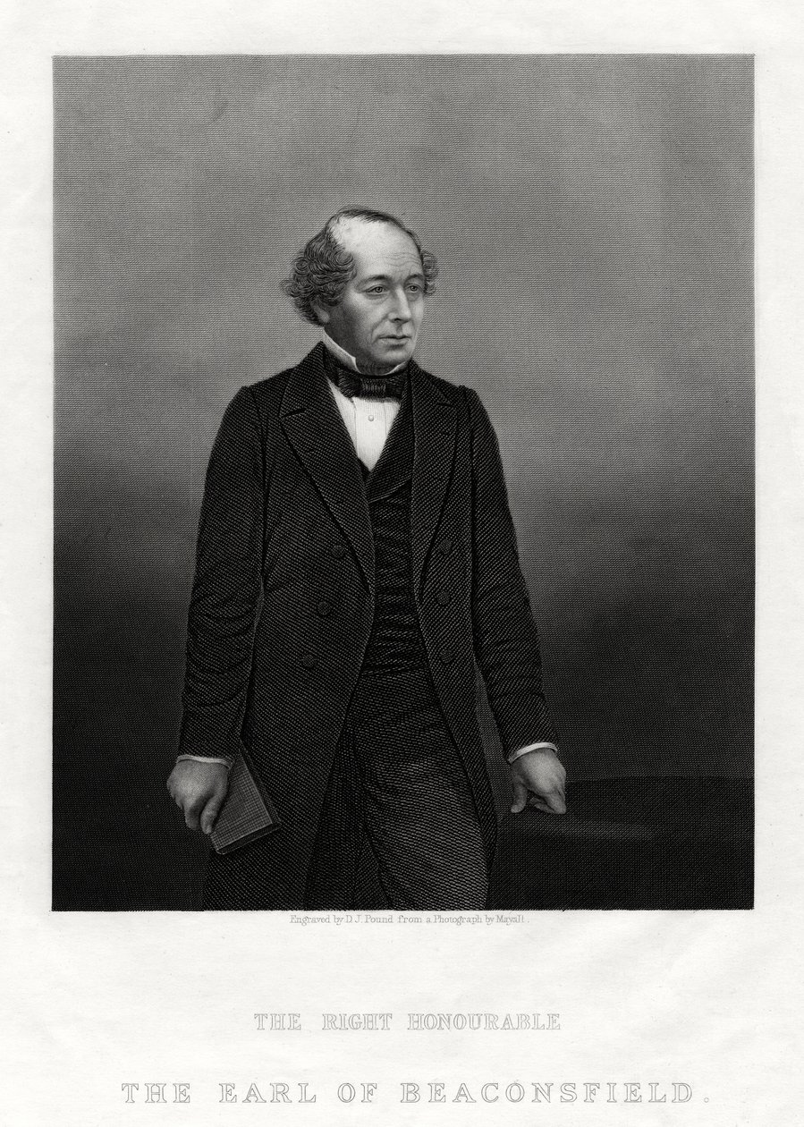 Benjamin Disraeli, Earl of Beaconsfield, Premierminister, 1880 von Daniel John Pound