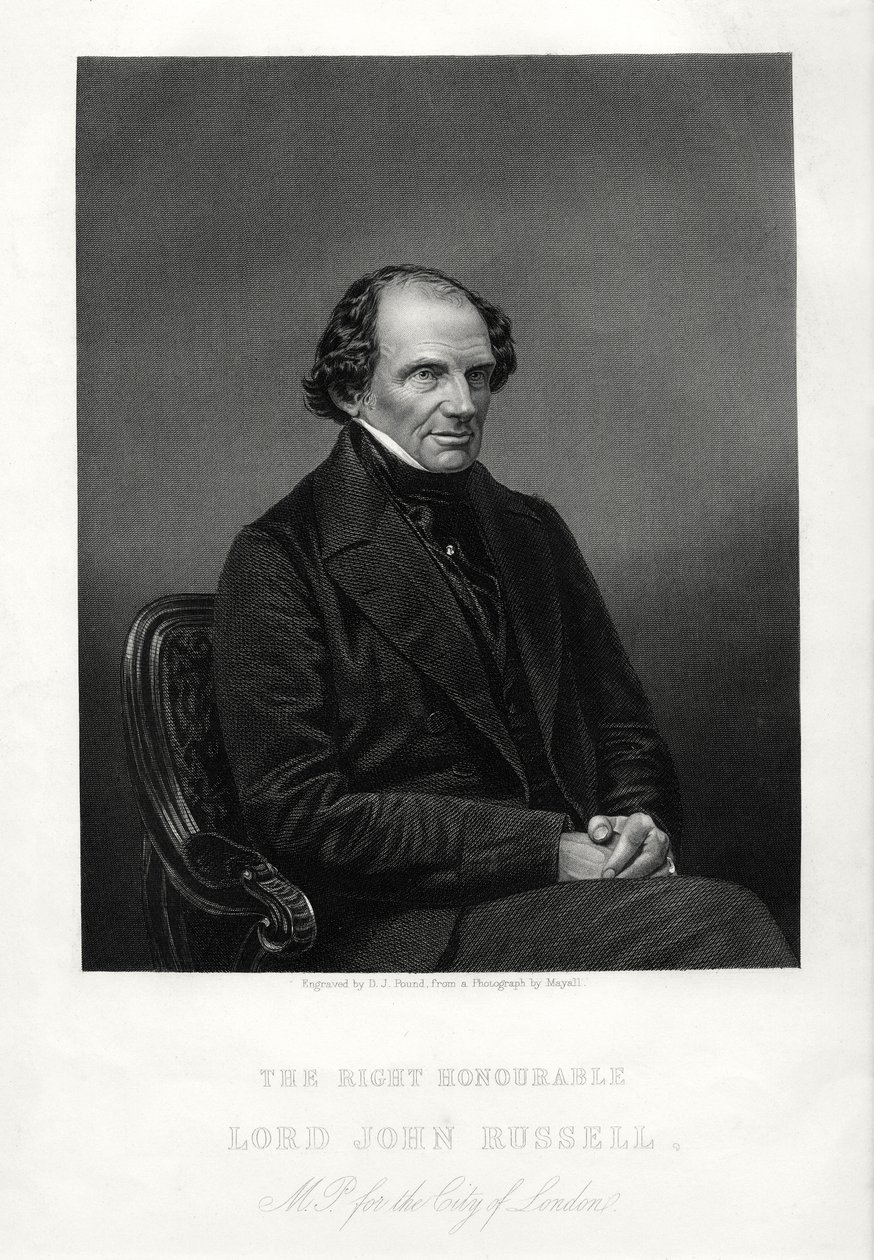 Der Rechte Ehrenwerte John Russell, 1. Earl Russell, britischer liberaler Staatsmann, um 1880 von Daniel John Pound