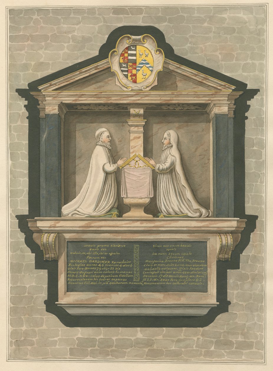 Denkmal für Michael Gardiner und Margarita Browne aus der Greenford-Kirche von Daniel Lysons