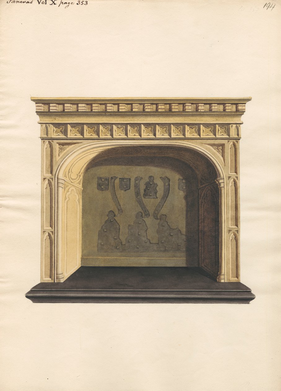 Unidentifiziertes Grab mit entfernten Messingplatten aus der Pancras Kirche von Daniel Lysons