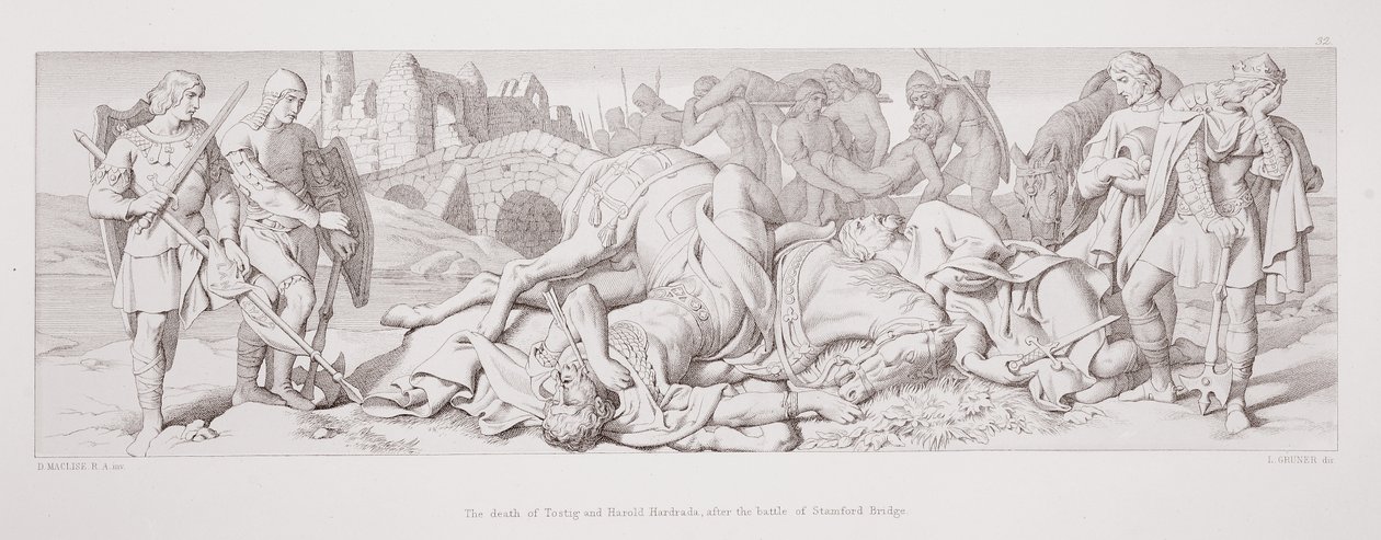 Der Tod von Tostig und Harald Hardrada nach der Schlacht von Stamford Bridge, aus 