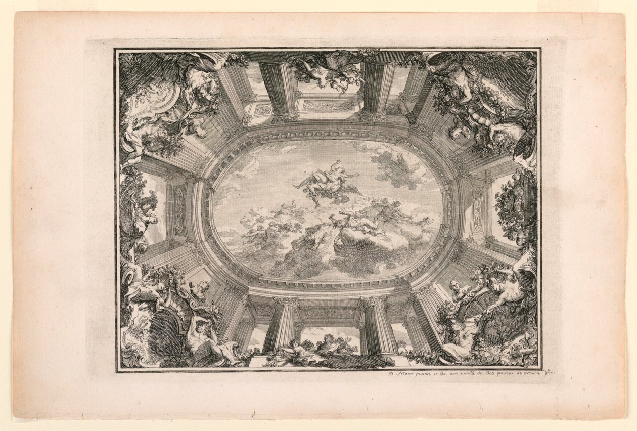 Tafel in Nouveaux livres de peintures de salles et d’escaliers (Neue Bücher über Malereien für Räume und Treppen) von Daniel Marot
