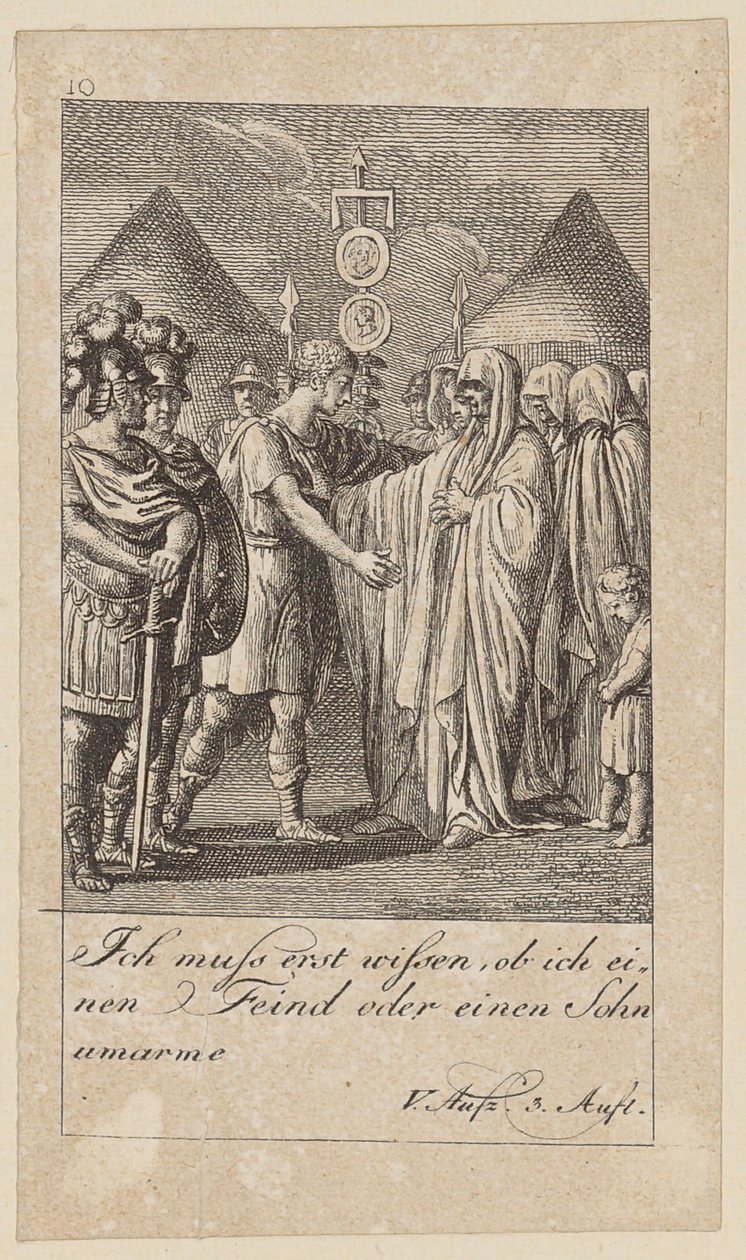 Blatt 10 zu Shakespeares „Coriolan“ von Daniel Nikolaus Chodowiecki