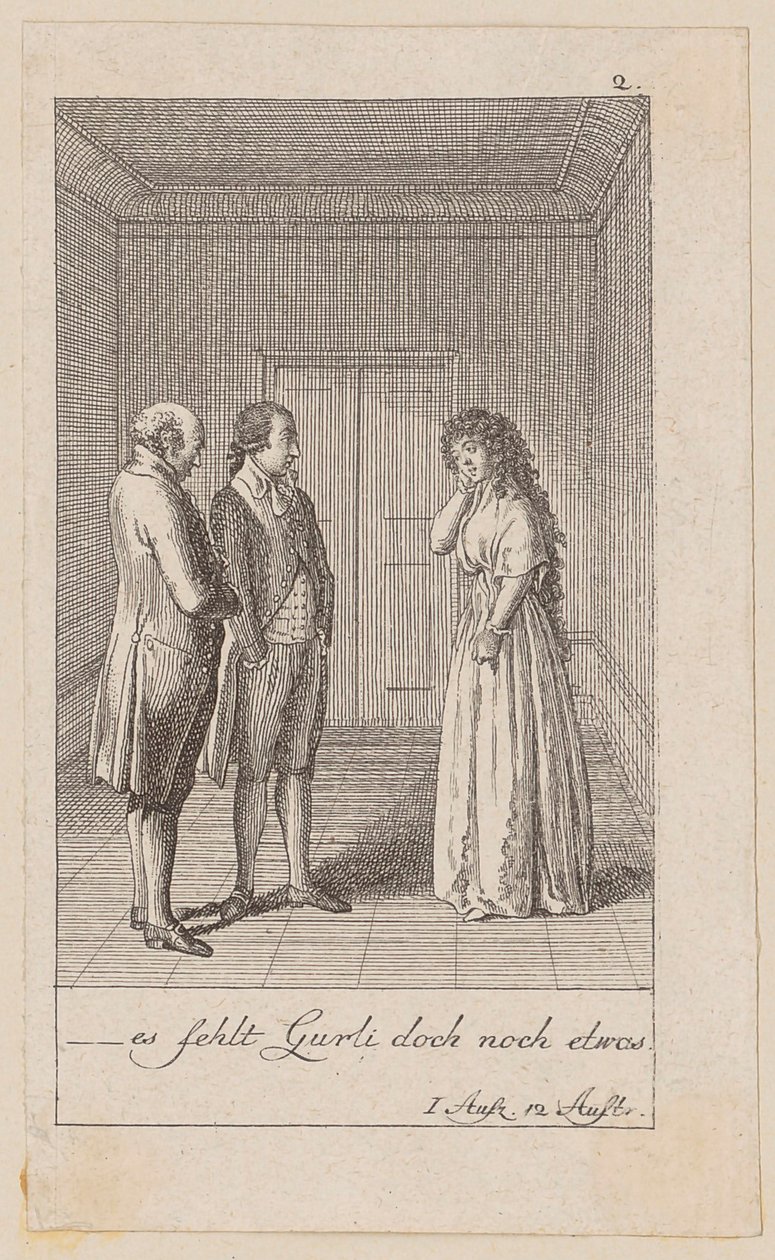 Blatt 2 zu Aug. von Kotzebues "Die Indianer in England" von Daniel Nikolaus Chodowiecki
