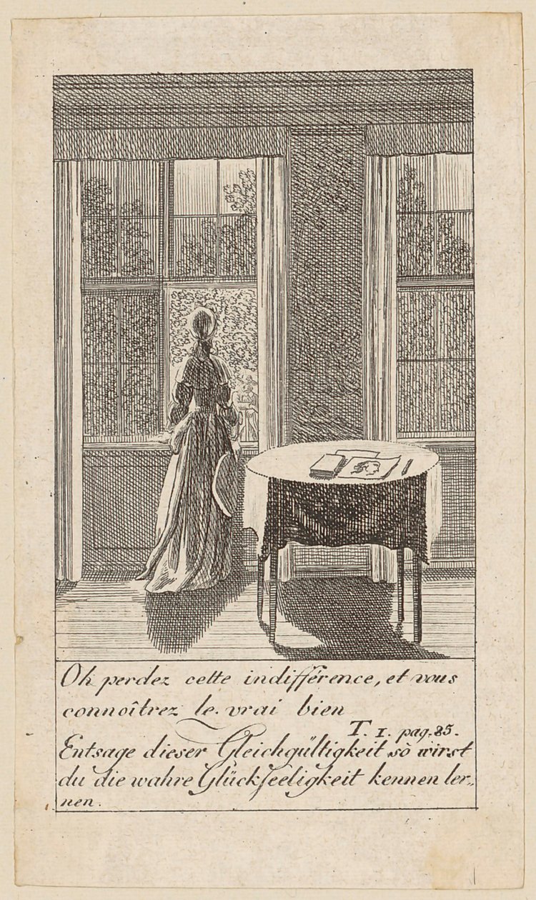 Blatt 3 zu "Karoline von Lichtfield" von Daniel Nikolaus Chodowiecki