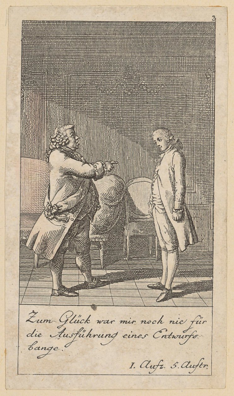 Blatt 3 zu Schillers „Kabale und Liebe“ von Daniel Nikolaus Chodowiecki
