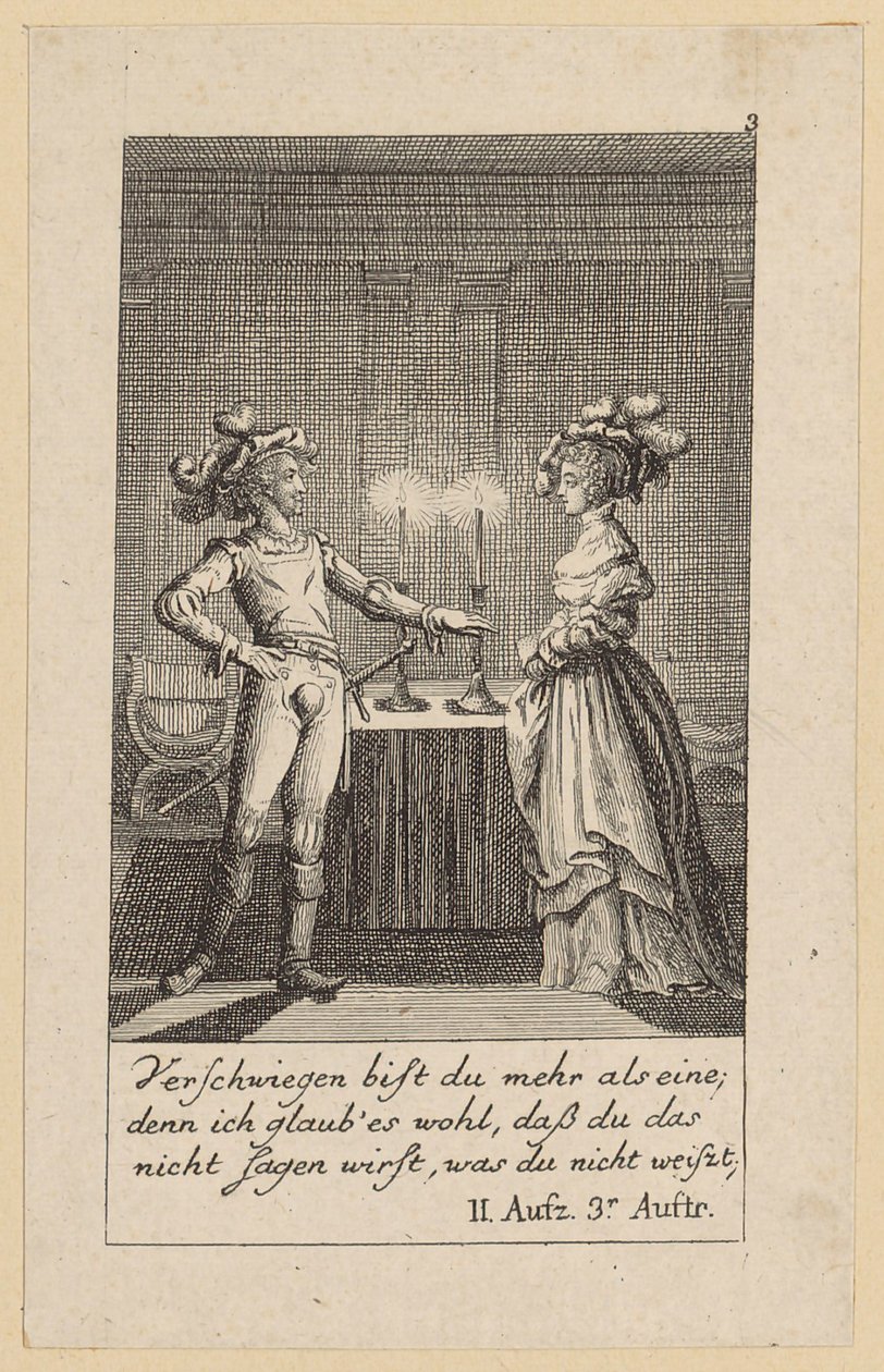 Blatt 3 zu Shakespeares „König Heinrich der Vierte“ von Daniel Nikolaus Chodowiecki