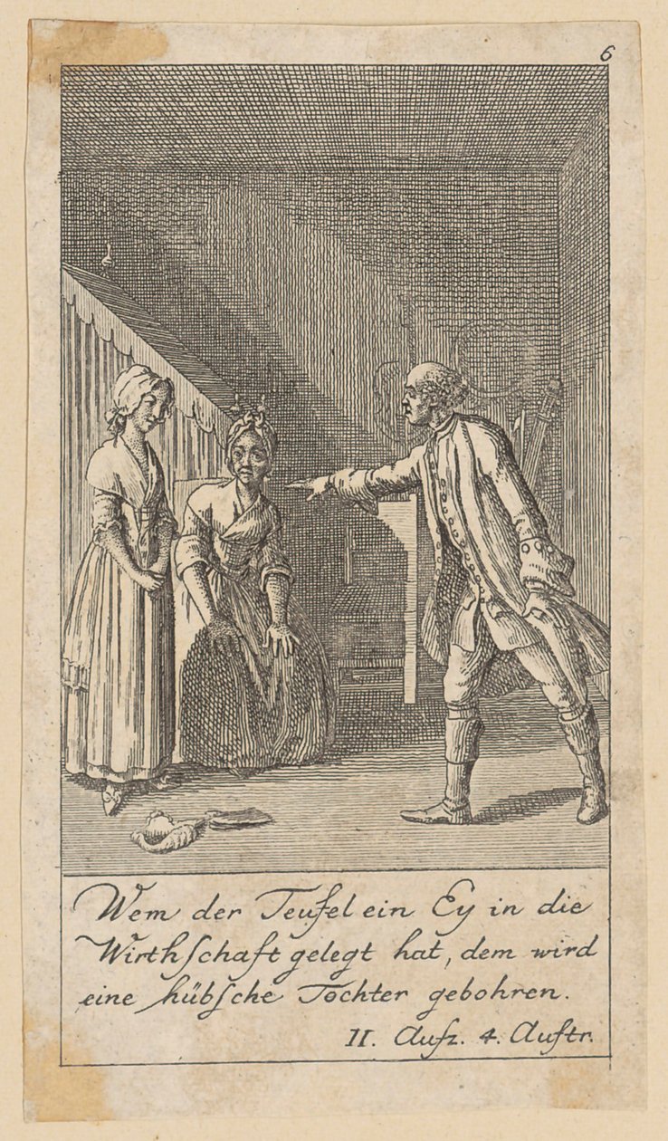 Blatt 6 zu Schillers „Cabale und Liebe“ von Daniel Nikolaus Chodowiecki