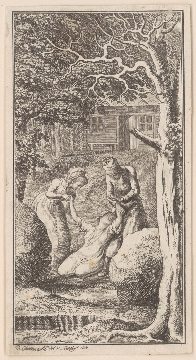 Blatt zu Wezels "Wilhelmine Arend", zweiter Band von Daniel Nikolaus Chodowiecki