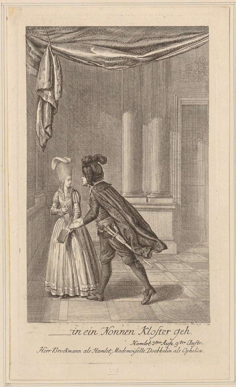 Gespräch mit Ophelia von Daniel Nikolaus Chodowiecki
