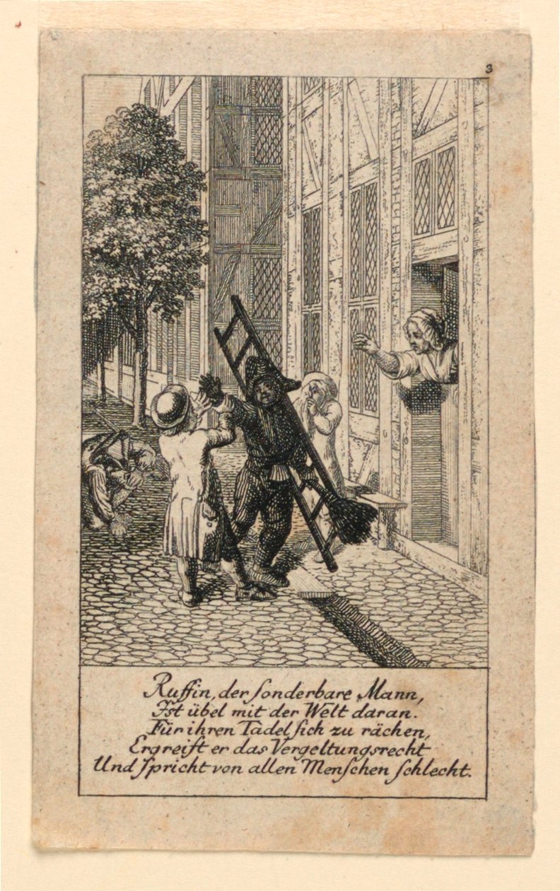 Die Vergeltung, Illustration für "Königl: Grosbrit [anische] Genealogischer Kalender auf das 1780 Jahr Lauenberg bey J.G. Berenberg" von Daniel Nikolaus Chodowiecki
