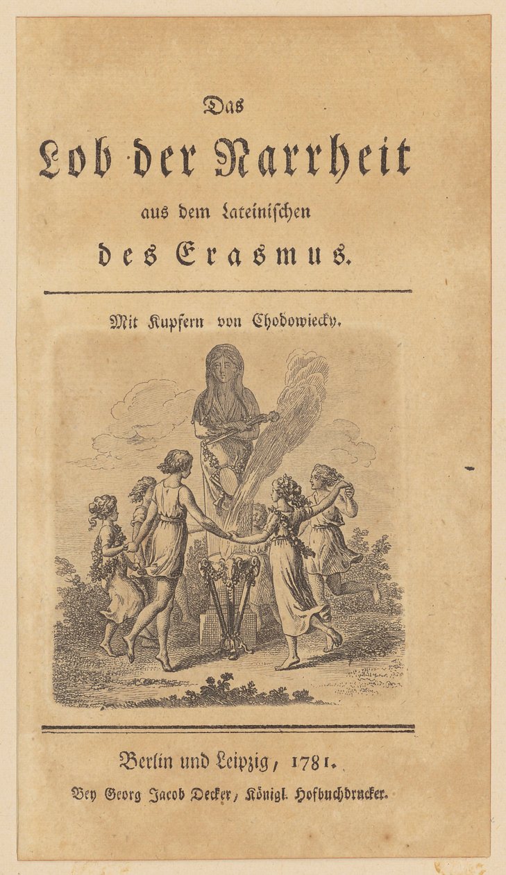 Titelblatt mit Vignette zu Erasmus