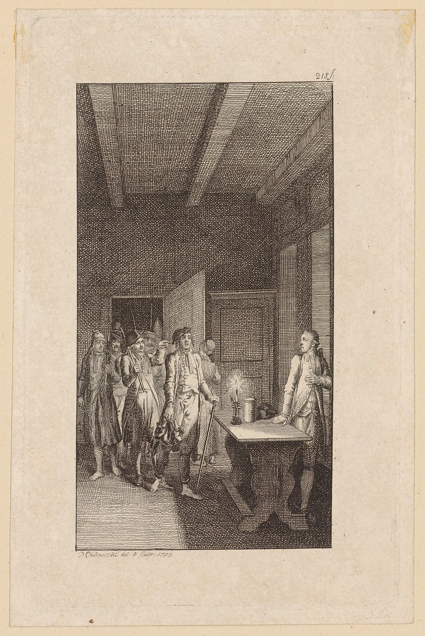 Titelkupfer zu Westphals "Wilhelm Edelwald" von Daniel Nikolaus Chodowiecki