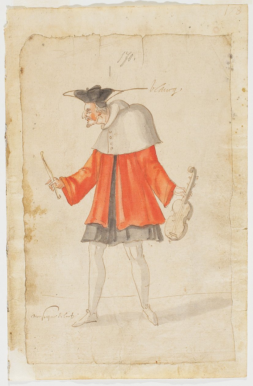 Ein Musiker aus dem Ballet du Serieux et du Grotesque, 1627 von Daniel Rabel