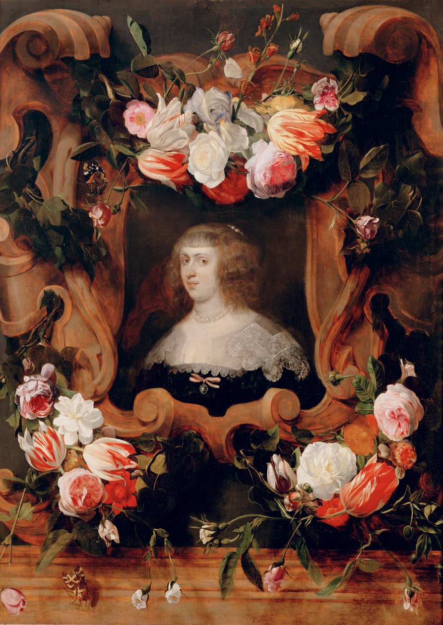Erzherzogin Maria Anna umgeben von Blumen von Daniel Seghers