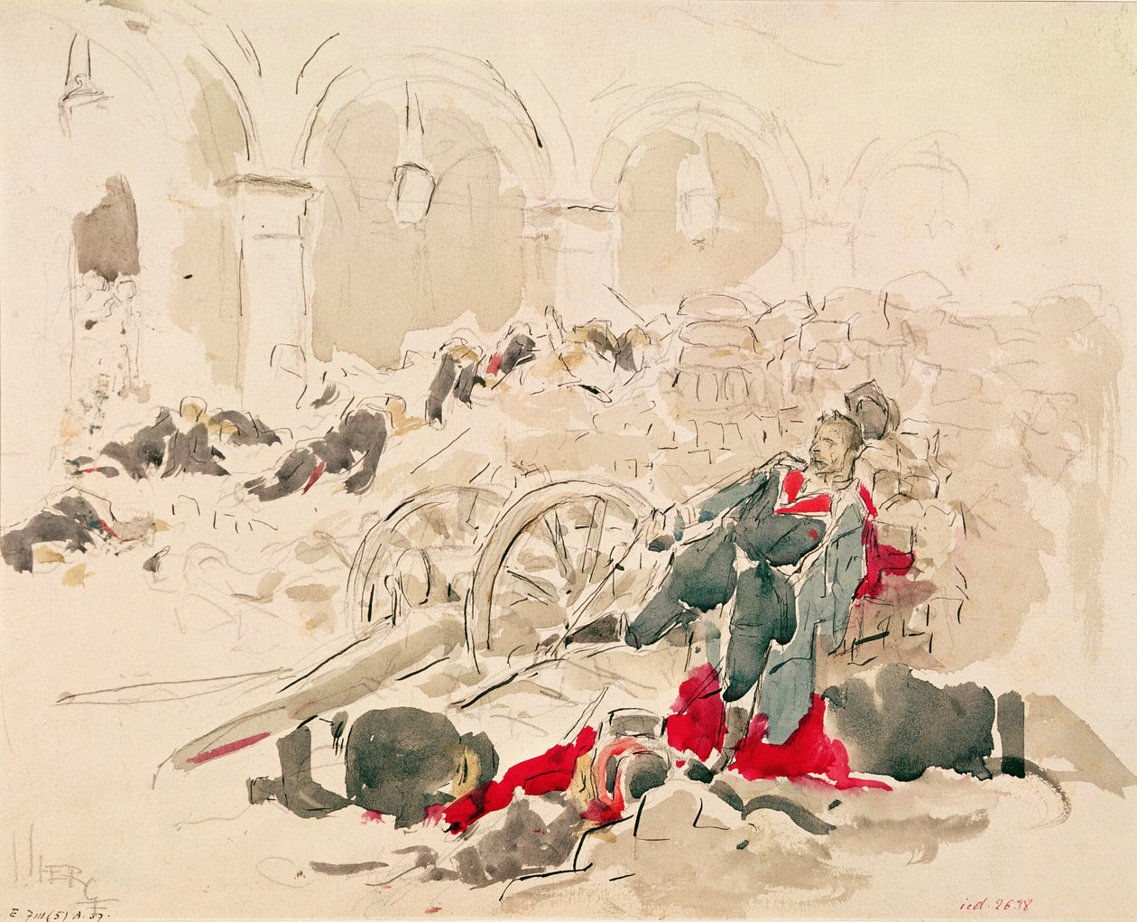 Barrikade auf der Rue de Rivoli während der Pariser Kommune von Daniel Urrabieta Vierge