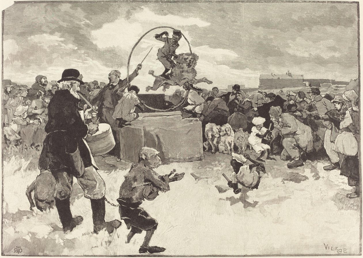 Die gelehrten Hunde, 1883 von Daniel Urrabieta Vierge