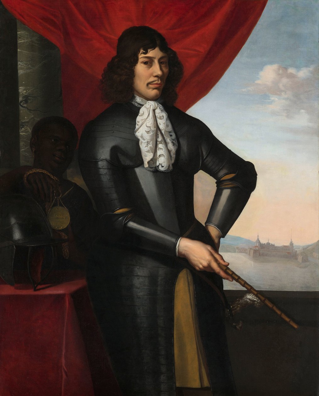 Porträt von Jan Valckenburgh und einem versklavten Diener von Daniel Vertangen (signed by artist)