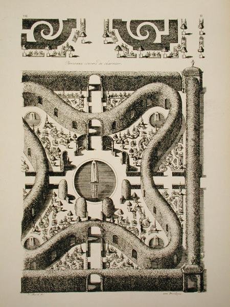Lauben bedeckt mit Hainbuche (Gravur) von Daniel the Elder Marot