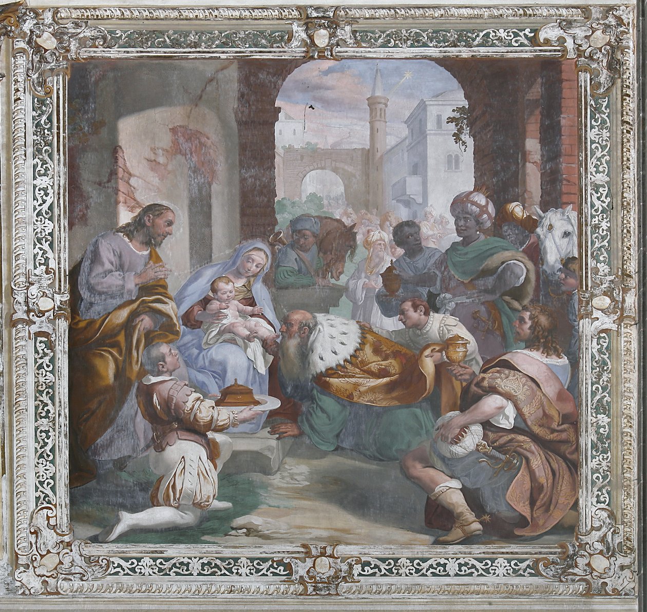 Anbetung der Könige (Fresko) von Daniele Crespi