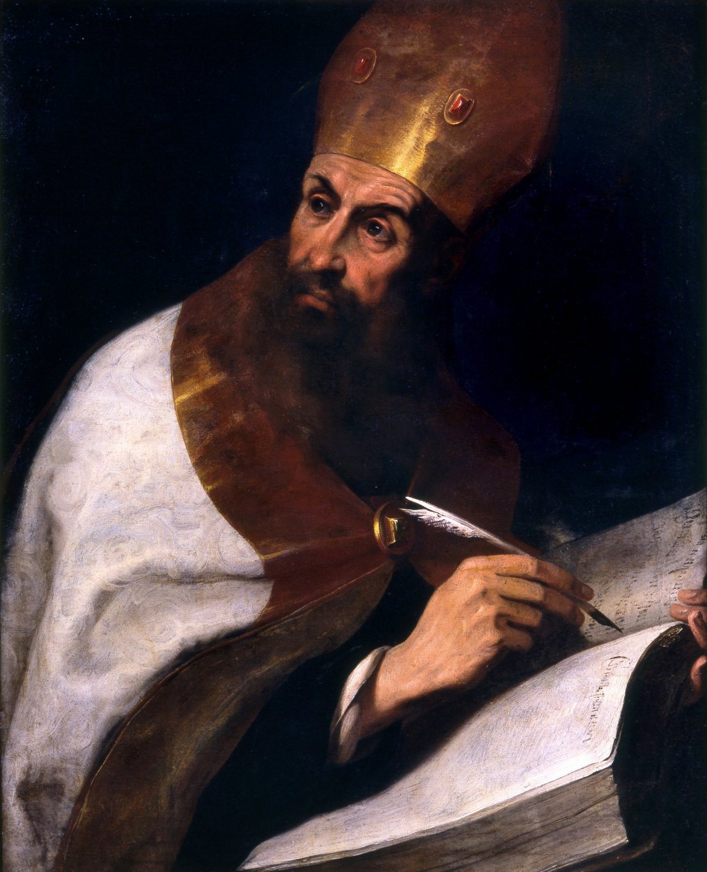 Der heilige Augustinus, Bischof von Hippo. Gemälde von Daniele Crespi (1623) von Daniele Crespi