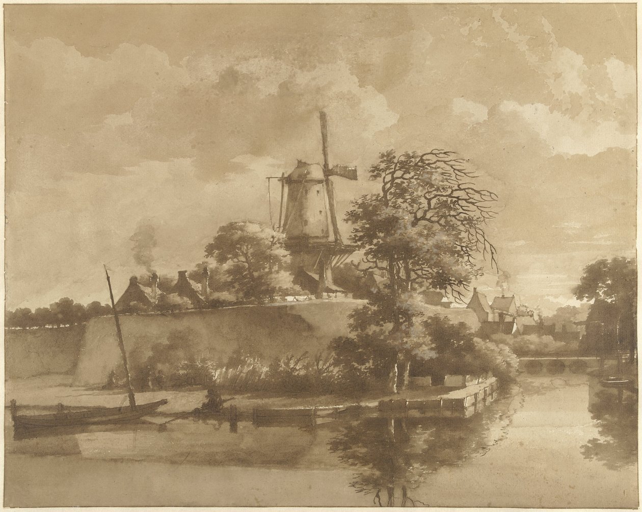 Die Runmühle bei der Tolsteegpoort in Utrecht von Daniël Kerkhoff