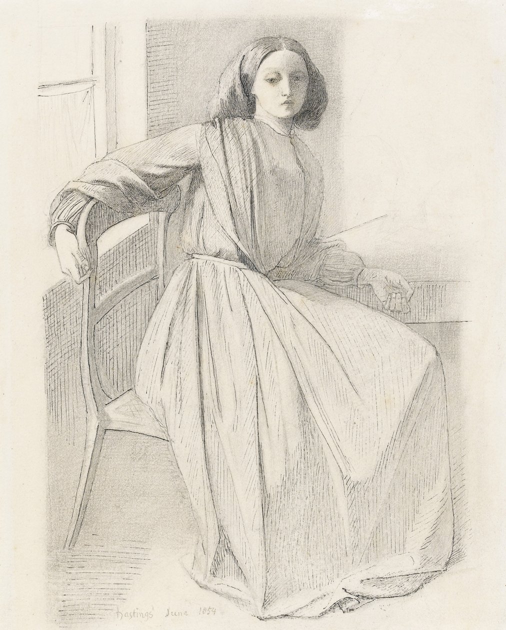 Porträt von Elizabeth Siddal, 1854-56 von Dante Gabriel Charles Rossetti