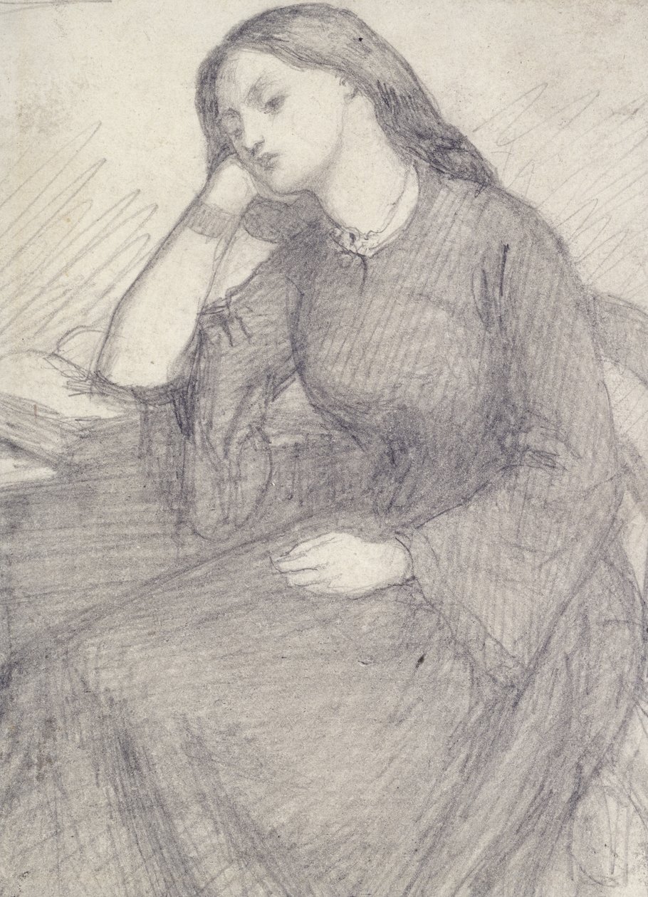 Porträt von Elizabeth Siddal, sitzend von Dante Gabriel Charles Rossetti