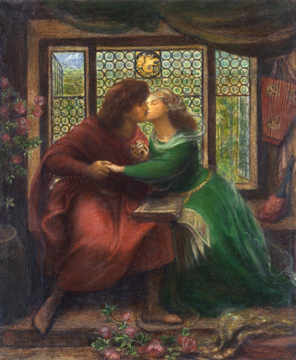 Paolo und Francesca da Rimini - Darstellung aus "Die Göttliche Komödie" von Dante Alighieri von Dante Gabriel Charles Rossetti