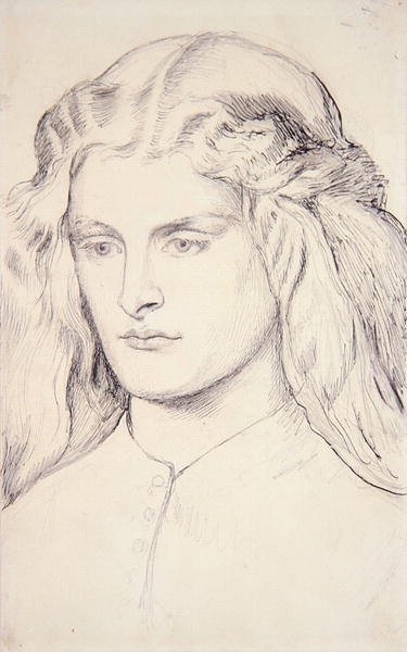 Porträtstudie von Annie Miller, ca. 1860-63 von Dante Gabriel Charles Rossetti