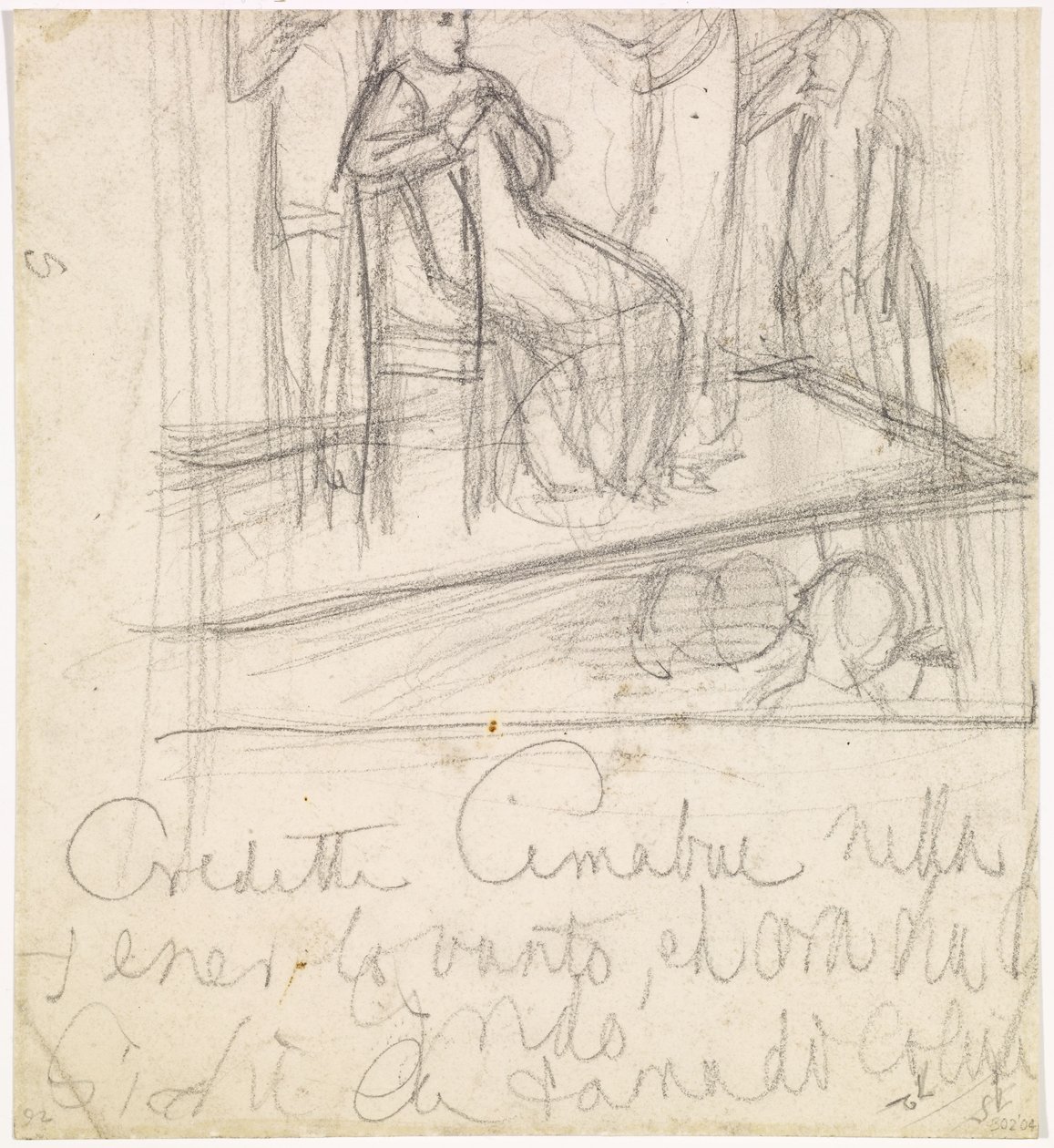 Die Rückkehr des Tibullus zu Delia - Studie für die Figur der Delia von Dante Gabriel Charles Rossetti