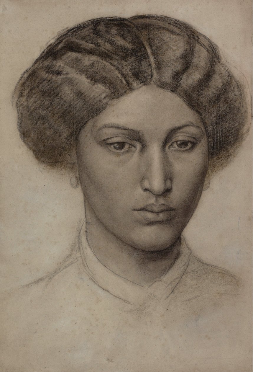 Kopf einer jungen Frau [Mrs. Eaton?] von Dante Gabriel Rossetti